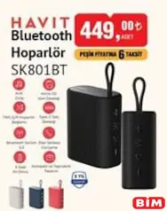 HAVİT SK801BT BLUETOOTH HOPARLÖR HAVİT SK801BT BLUETOOTH HOPARLÖR